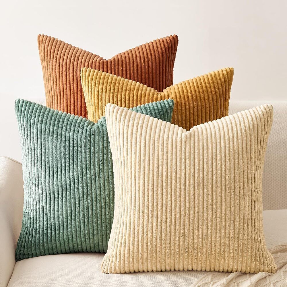 Decorative Throw Pillow Covers Cushion Cases, Set of 4 Soft Velvet